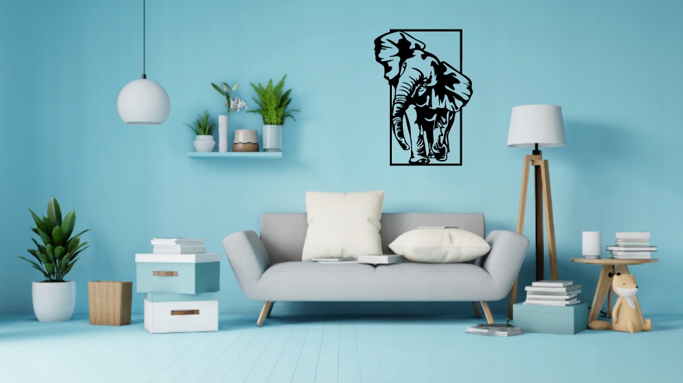 SŁOŃ DEKORACJA PANEL ŚCIENNY NAKLEJKA OBRAZ - obrazek 3