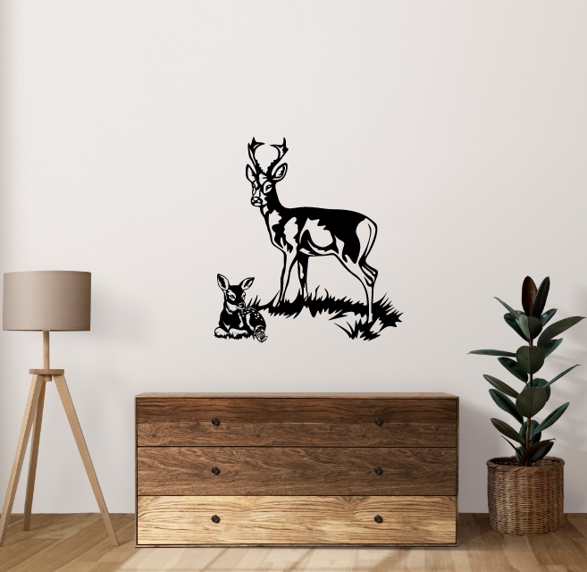 JELONEK DEKORACJA PANEL ŚCIENNY NAKLEJKA OBRAZ - obrazek 2