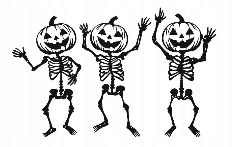 DEKORACJA ścienna Obraz wzór SZKIELETY