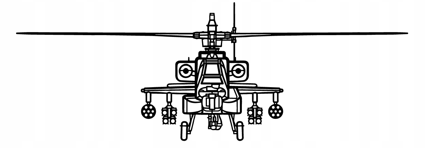 DEKORACJA ścienna Obraz AH-64D APACHE
