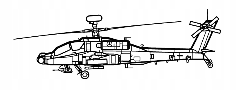 DEKORACJA ścienna Obraz AH-64E Apache