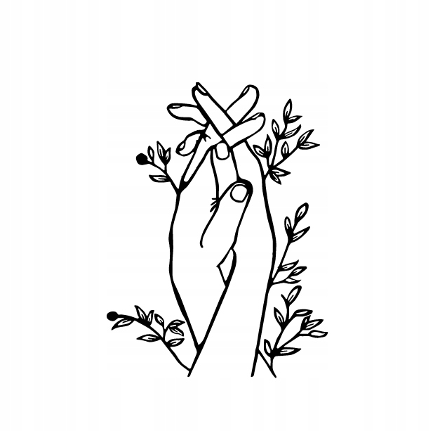 DEKORACJA ścienna Obraz wzór trzymające się dłonie