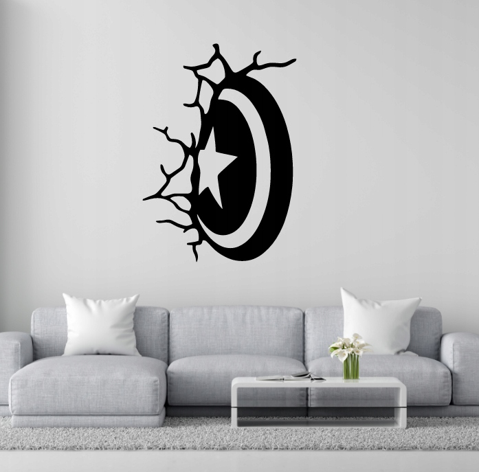 DEKORACJA ścienna Obraz wzór TARCZA KAPITAN AMERYKA - obrazek 2