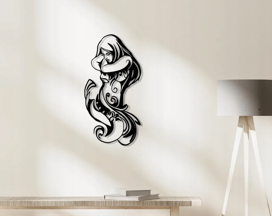 DEKORACJA ścienna Obraz wzór syrena - obrazek 3