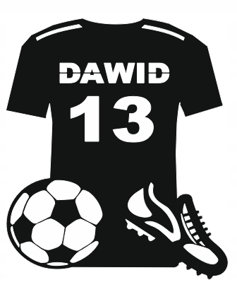 Dekoracja ścienna sport piłkarz piłka IMIĘ DZIECKA