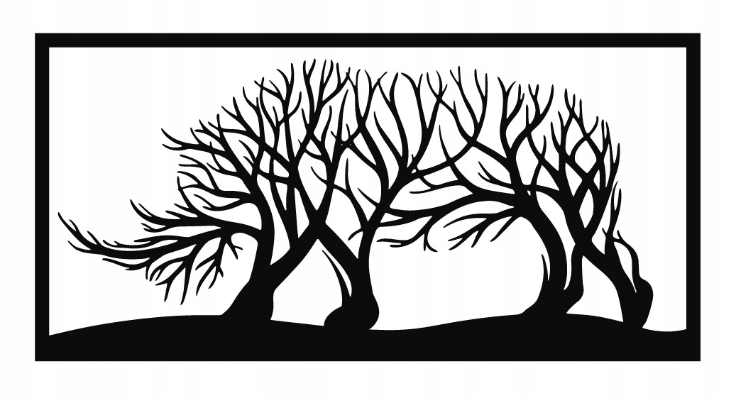 DRZEWA DEKORACJA PANEL ŚCIENNY NAKLEJKA OBRAZ