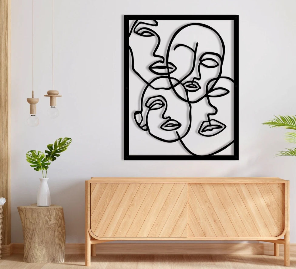 DEKORACJA ścienna Obraz wzór twarze kobiece - obrazek 3