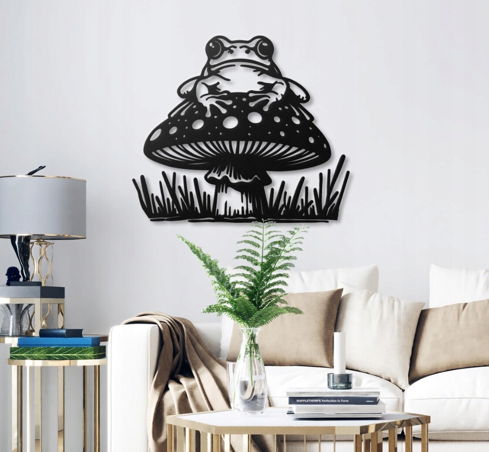 DEKORACJA ścienna Obraz wzór ŻABA NA MUCHOMORZE - obrazek 2