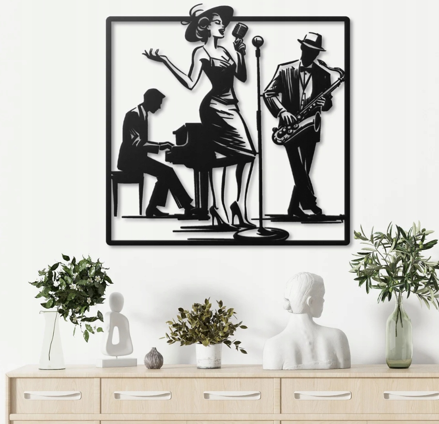 DEKORACJA ścienna Obraz wzór ZESPÓŁ JAZZOWY - obrazek 2
