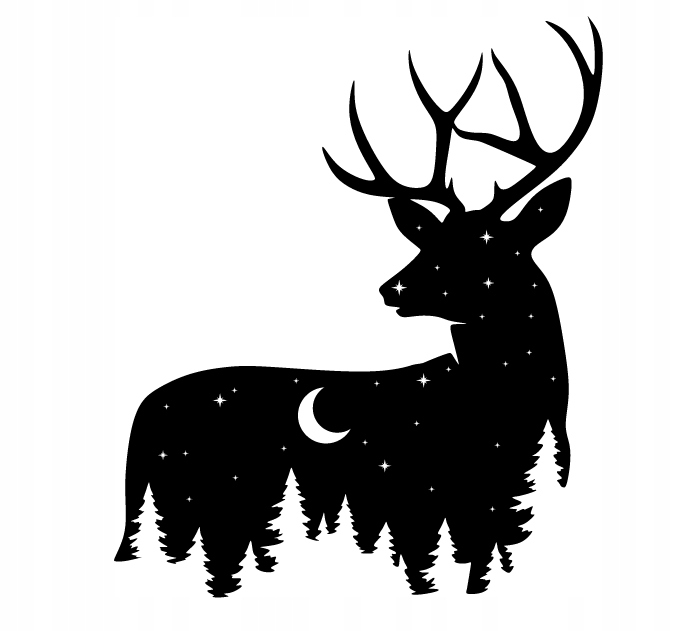 JELEŃ DEKORACJA PANEL ŚCIENNY NAKLEJKA OBRAZ