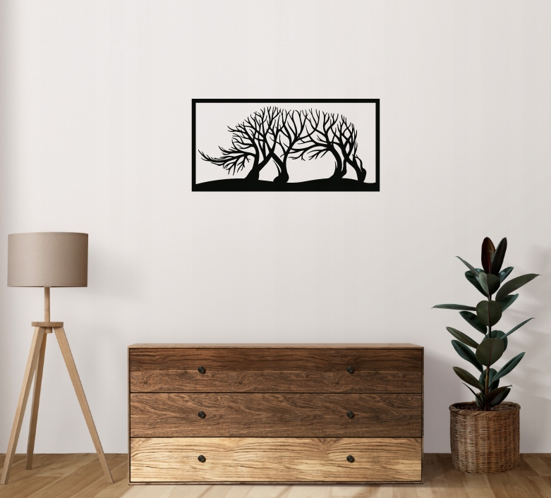 DRZEWA DEKORACJA PANEL ŚCIENNY NAKLEJKA OBRAZ - obrazek 2