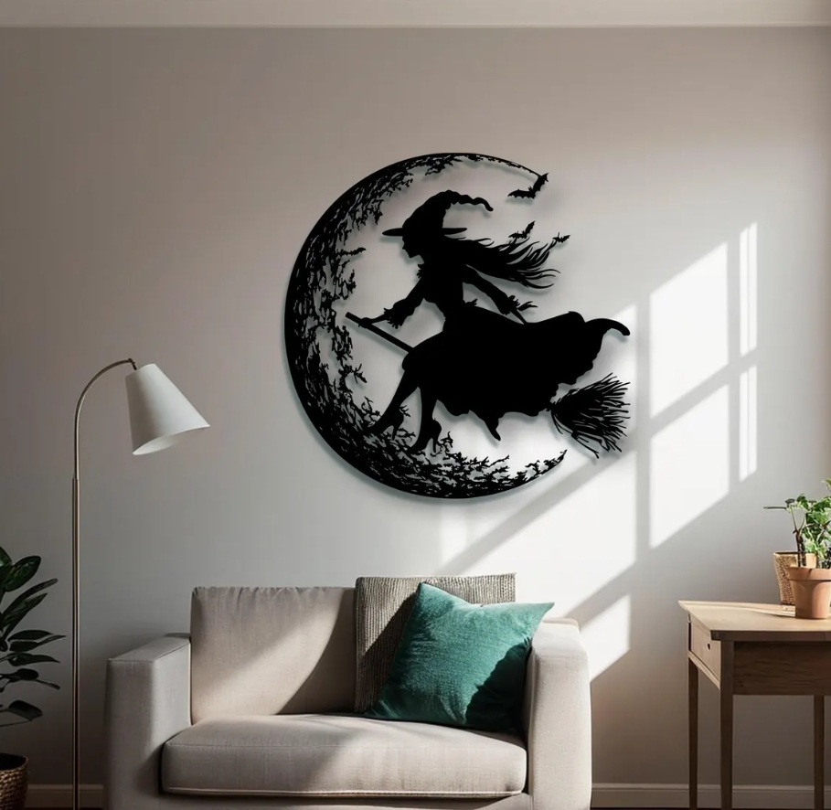 DEKORACJA ścienna Obraz wzór WIEDŹMA HALLOWEEN - obrazek 2