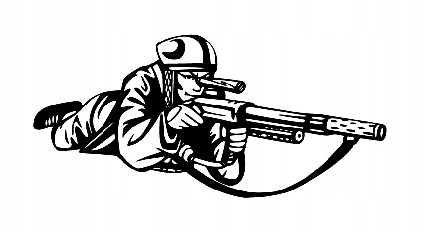 SNIPER DEKORACJA PANEL ŚCIENNY NAKLEJKA OBRAZ