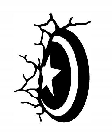 DEKORACJA ścienna Obraz wzór TARCZA KAPITAN AMERYKA