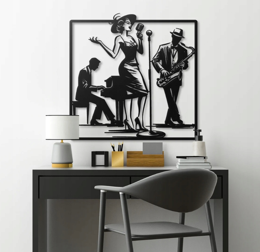 DEKORACJA ścienna Obraz wzór ZESPÓŁ JAZZOWY - obrazek 3