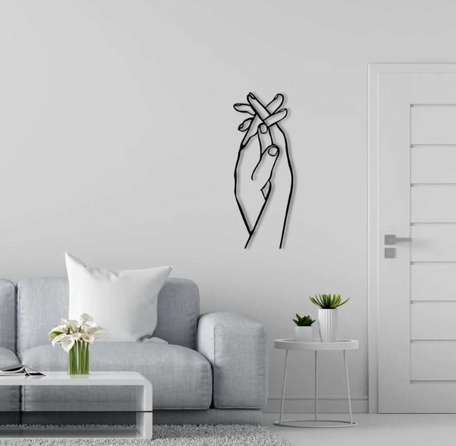 DEKORACJA ścienna Obraz wzór TRZYMAJĄCE SIĘ DŁONIE - obrazek 3