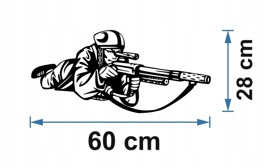 SNIPER DEKORACJA PANEL ŚCIENNY NAKLEJKA OBRAZ - obrazek 4