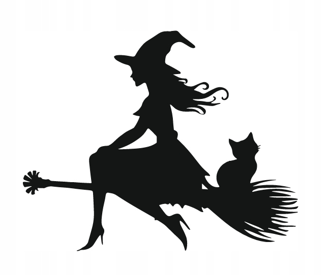 DEKORACJA ścienna Obraz wzór WIEDŹMA HALLOWEEN