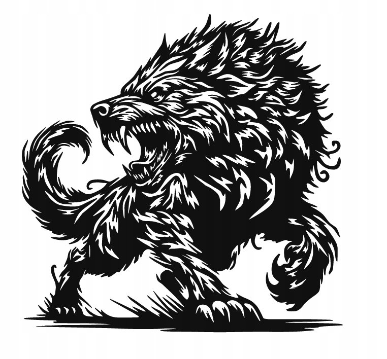 DEKORACJA ścienna Obraz wzór WILK