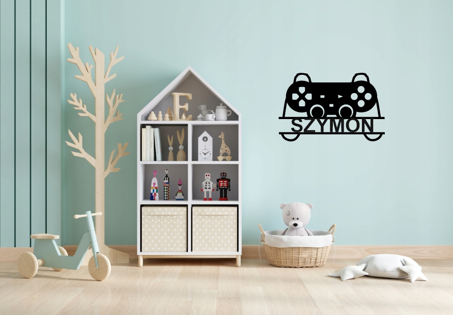 IMIĘ DZIECKA NA ŚCIANĘ PREZENT DLA GRACZA DEKORACJA OZDOBA NAPIS 40cm PAD - obrazek 3