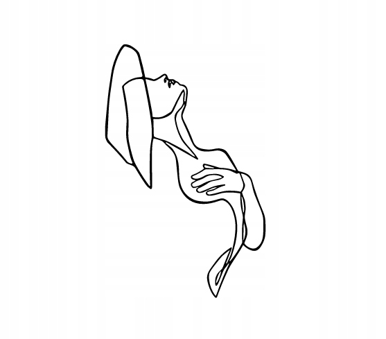 DEKORACJA ścienna Obraz wzór sylwetka kobieca