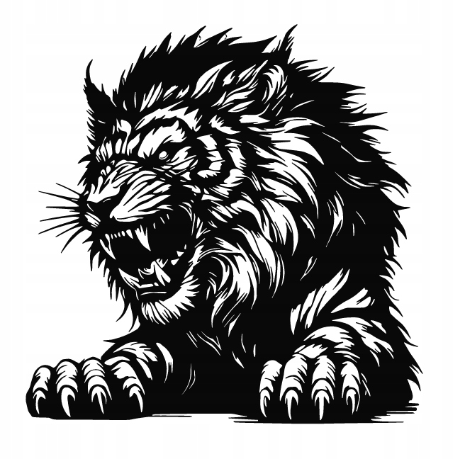 DEKORACJA ścienna Obraz wzór TYGRYS