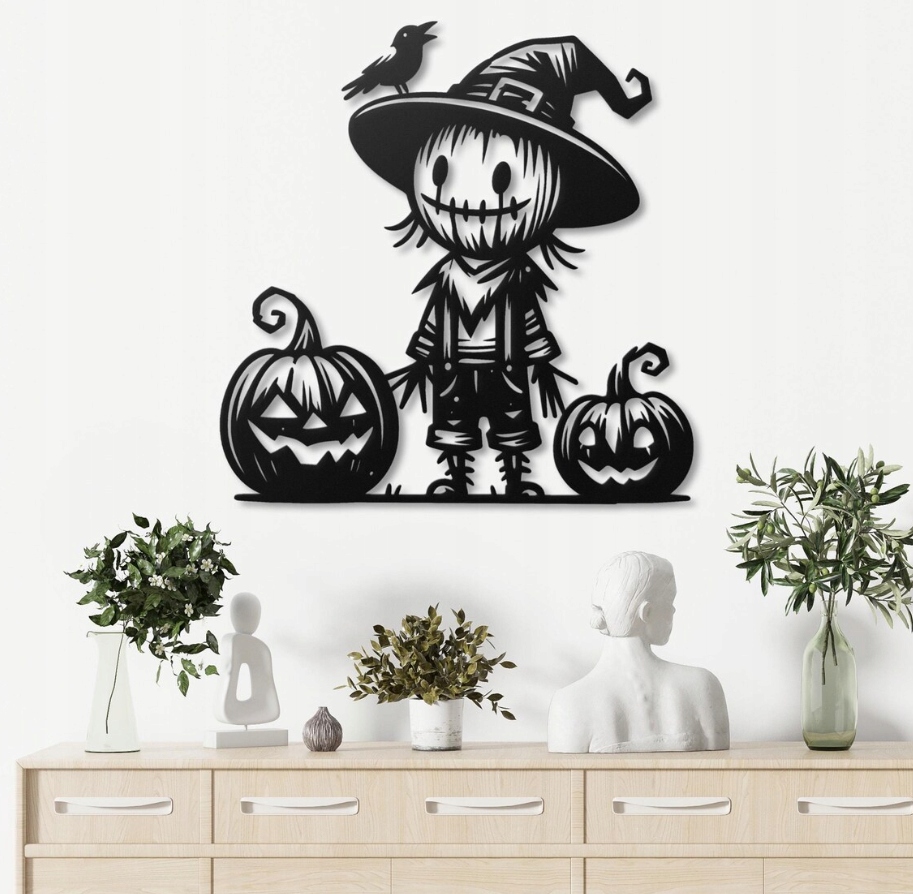 DEKORACJA ścienna Obraz wzór STRACH NA WRÓBLE HALLOWEEN - obrazek 2