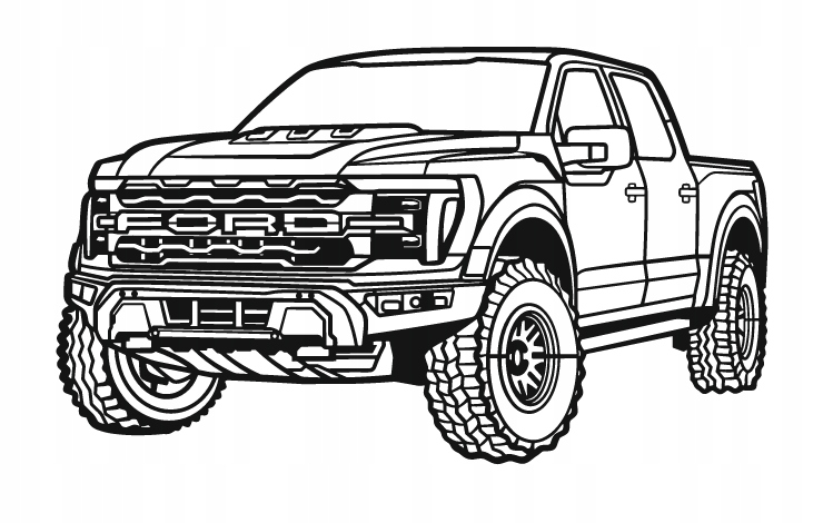 DEKORACJA ścienna Obraz Samochód FORD RAPTOR 2024