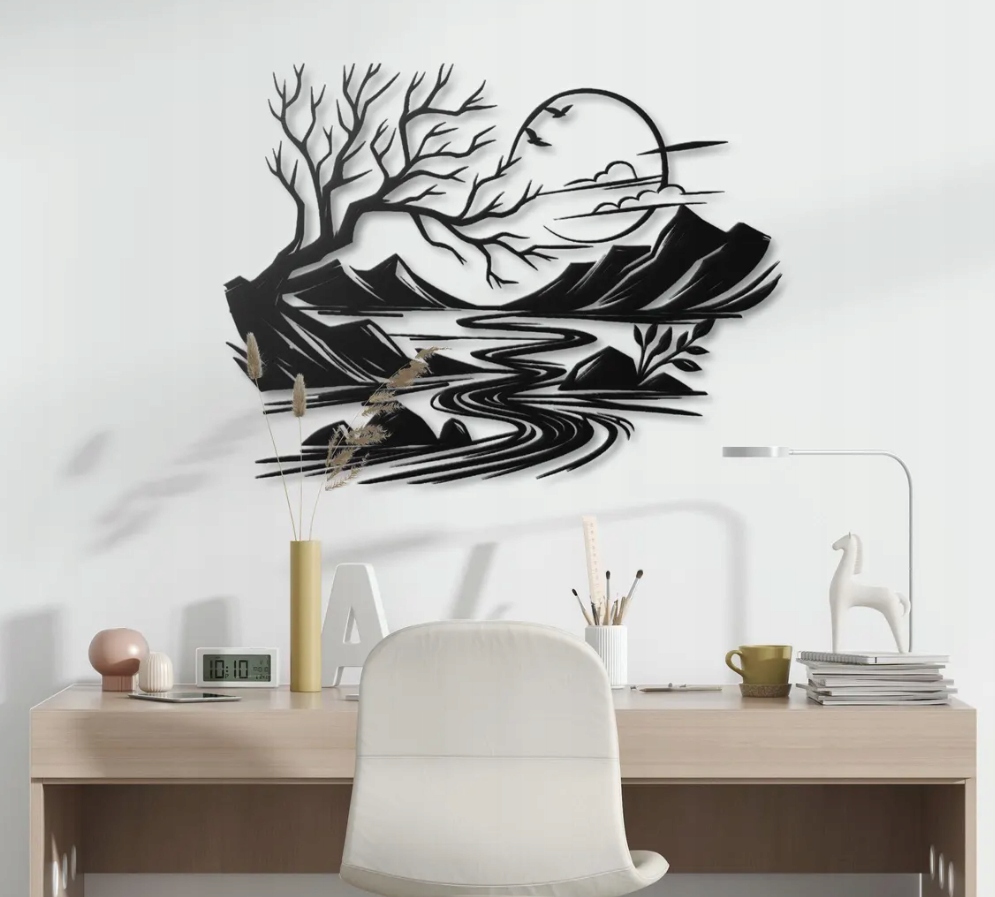 DEKORACJA ścienna Obraz wzór ZACHÓD SŁOŃCA W GÓRACH - obrazek 3