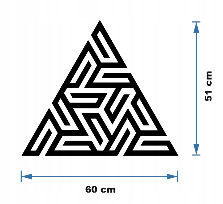 TRÓJKĄT GEOMETRIA DEKORACJA PANEL ŚCIENNY NAKLEJKA OBRAZ - obrazek 4