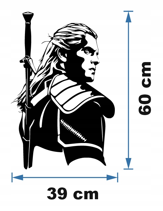 GERALT Z RIVII DEKORACJA PANEL ŚCIENNY NAKLEJKA OBRAZ - obrazek 4