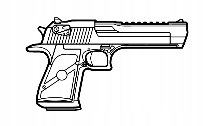 DEKORACJA ścienna Obraz Desert Eagle .50 AE Front