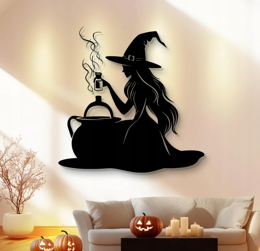 DEKORACJA ścienna Obraz wzór WIEDŹMA HALLOWEEN - obrazek 2