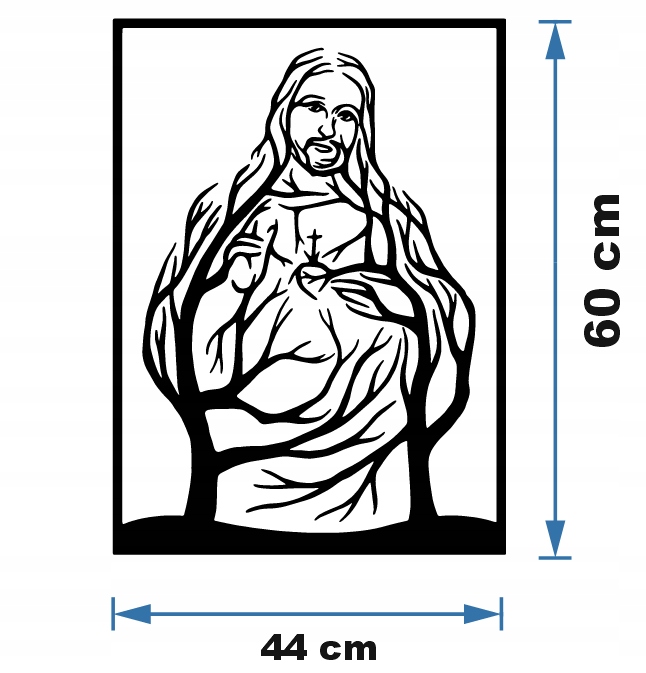 JEZUS DEKORACJA PANEL ŚCIENNY NAKLEJKA OBRAZ - obrazek 4