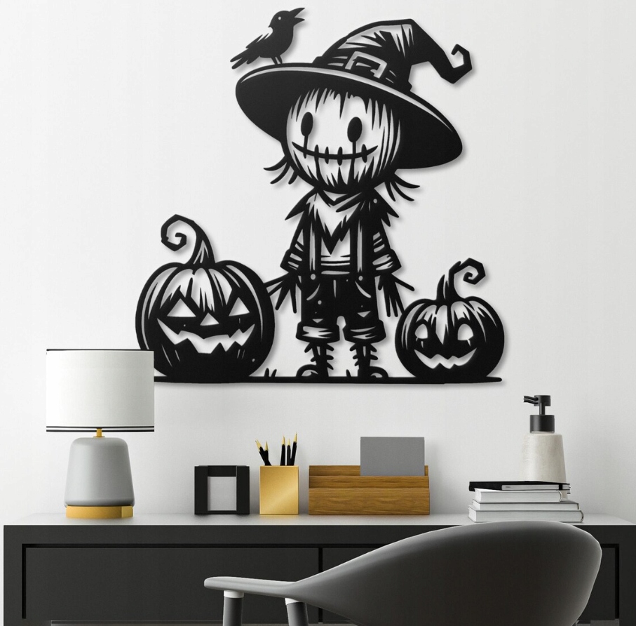 DEKORACJA ścienna Obraz wzór STRACH NA WRÓBLE HALLOWEEN - obrazek 3