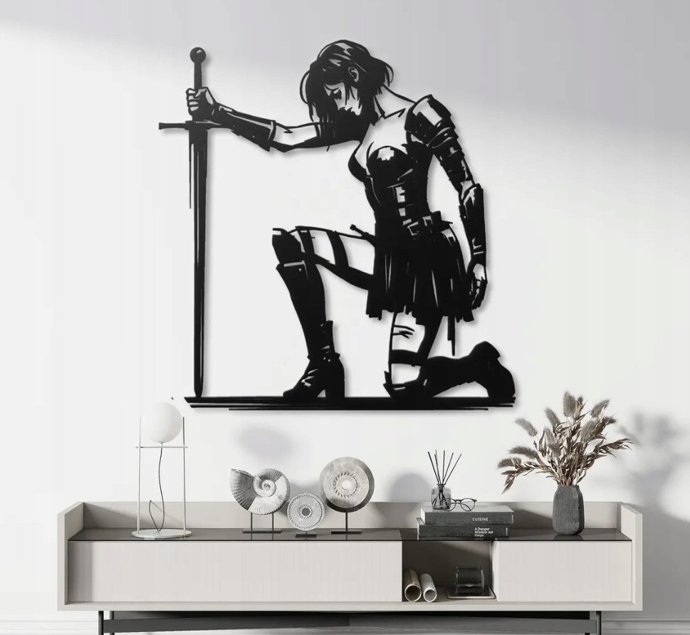 DEKORACJA ścienna Obraz wzór WOJOWNICZKA Z MIECZEM - obrazek 3