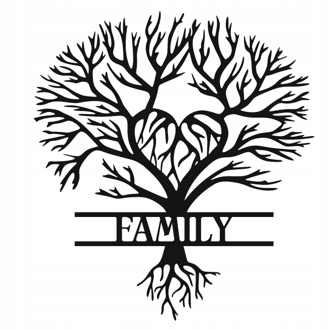 DRZEWO FAMILY DEKORACJA PANEL ŚCIENNY NAKLEJKA OBRAZ