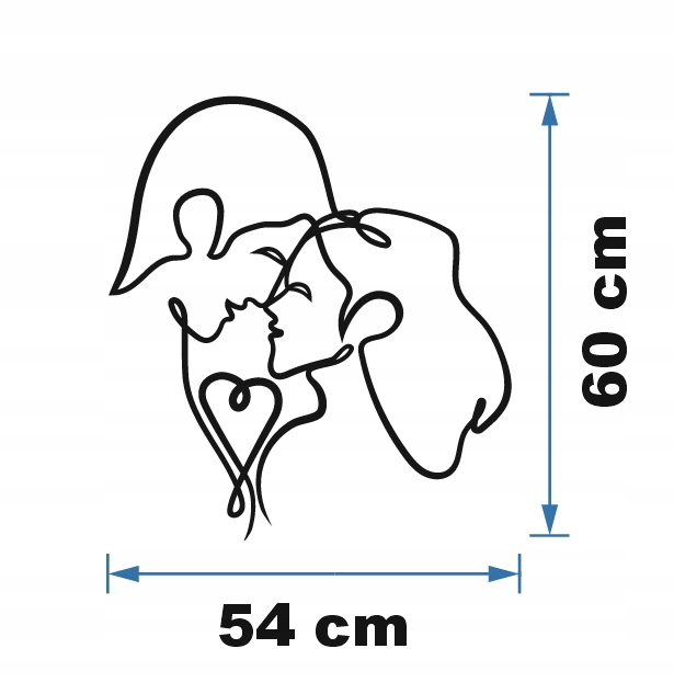 PARA MIŁOŚĆ PANEL ŚCIENNY NAKLEJKA OBRAZ - obrazek 4