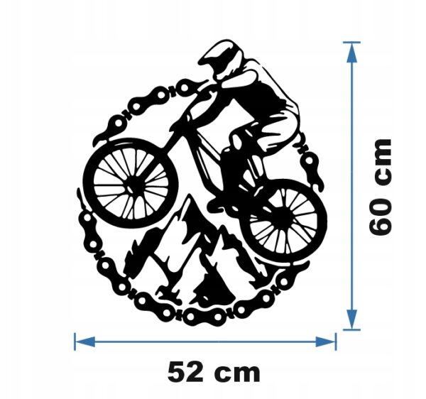 MTB ROWER DEKORACJA PANEL ŚCIENNY NAKLEJKA OBRAZ - obrazek 4