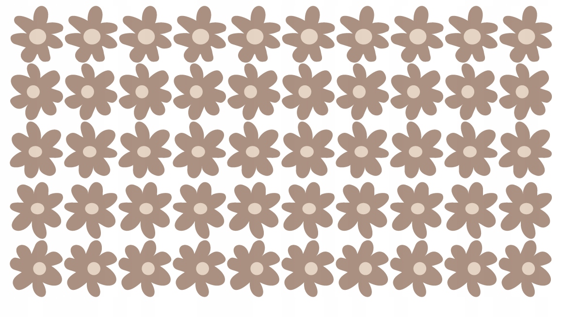 Naklejki na ścianę kwiaty stokrotki BOHO MATOWE