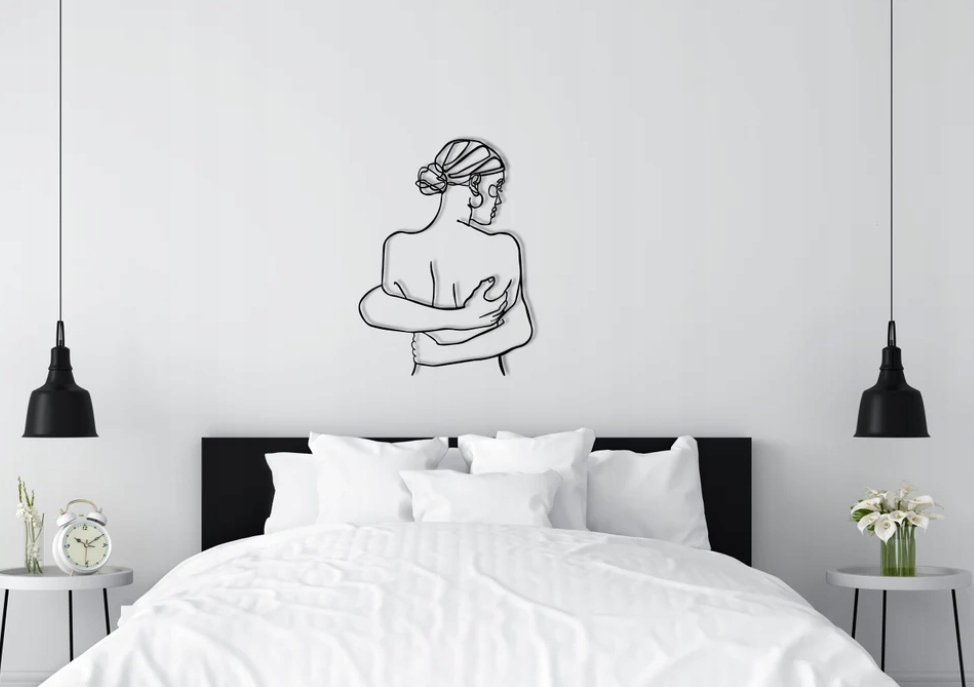 DEKORACJA ścienna Obraz wzór SYLWETKA PRZYTULONEJ KOBIETY - obrazek 2