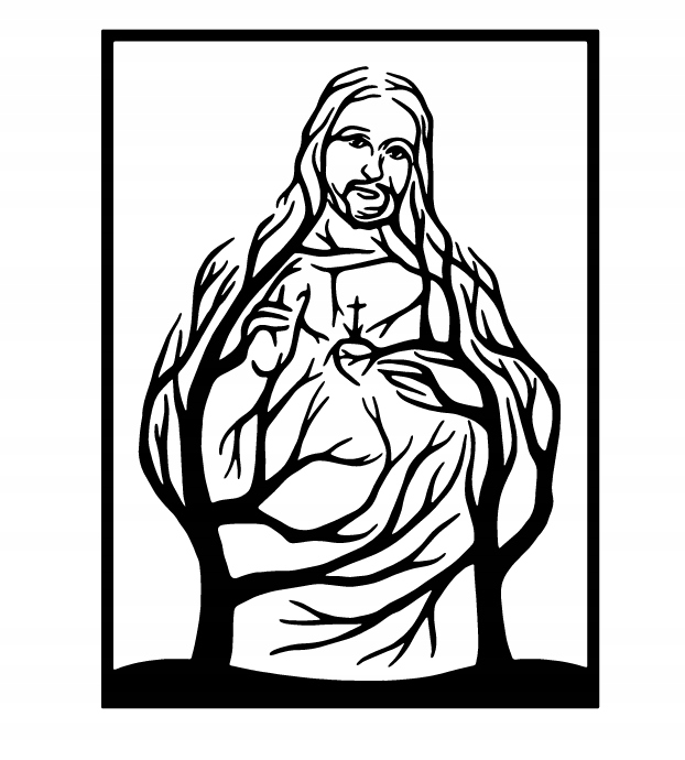 JEZUS DEKORACJA PANEL ŚCIENNY NAKLEJKA OBRAZ