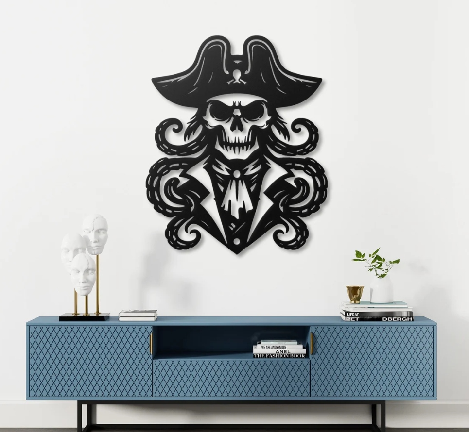 DEKORACJA ścienna Obraz wzór SZKIELET PIRAT - obrazek 2