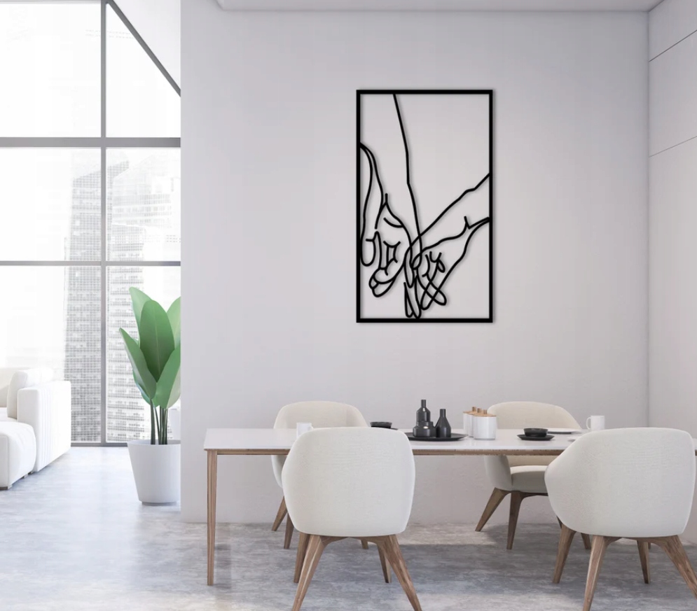 DEKORACJA ścienna Obraz wzór trzymające się ręce - obrazek 3