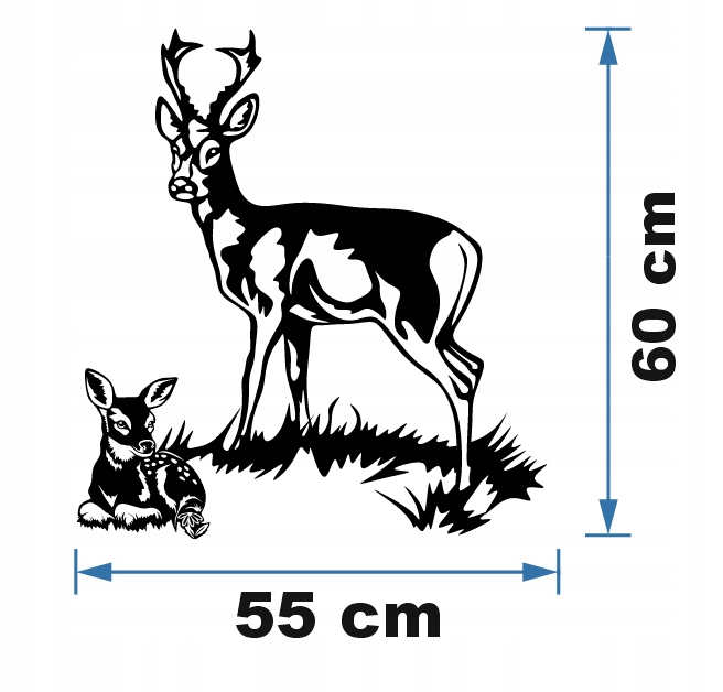 JELONEK DEKORACJA PANEL ŚCIENNY NAKLEJKA OBRAZ - obrazek 4
