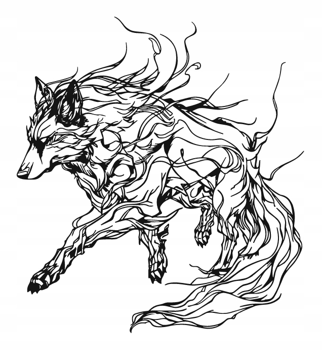 DEKORACJA ścienna Obraz wzór WILK