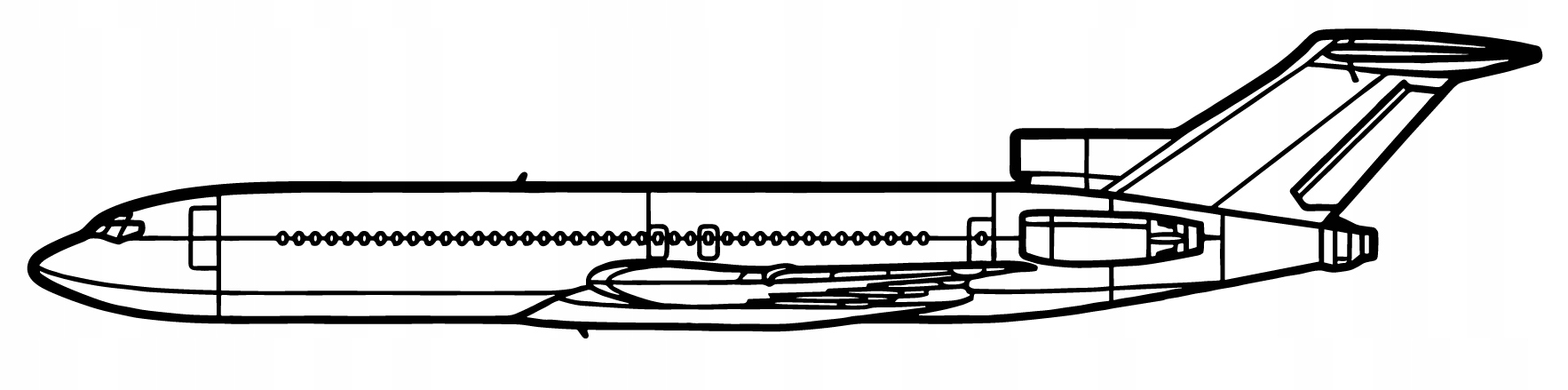 DEKORACJA ścienna Obraz BOEING 727