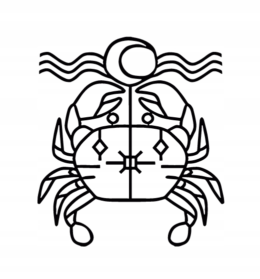 DEKORACJA ścienna Obraz wzór znak zodiaku rak