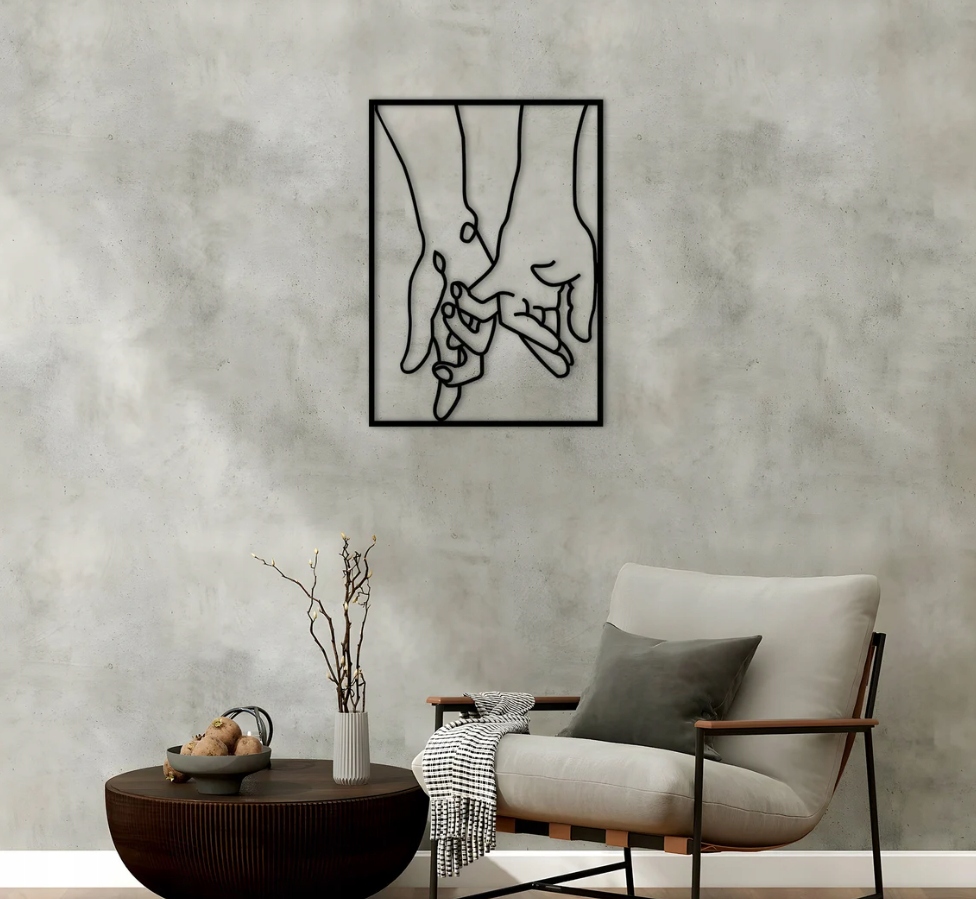 DEKORACJA ścienna Obraz wzór trzymające się dłonie - obrazek 3