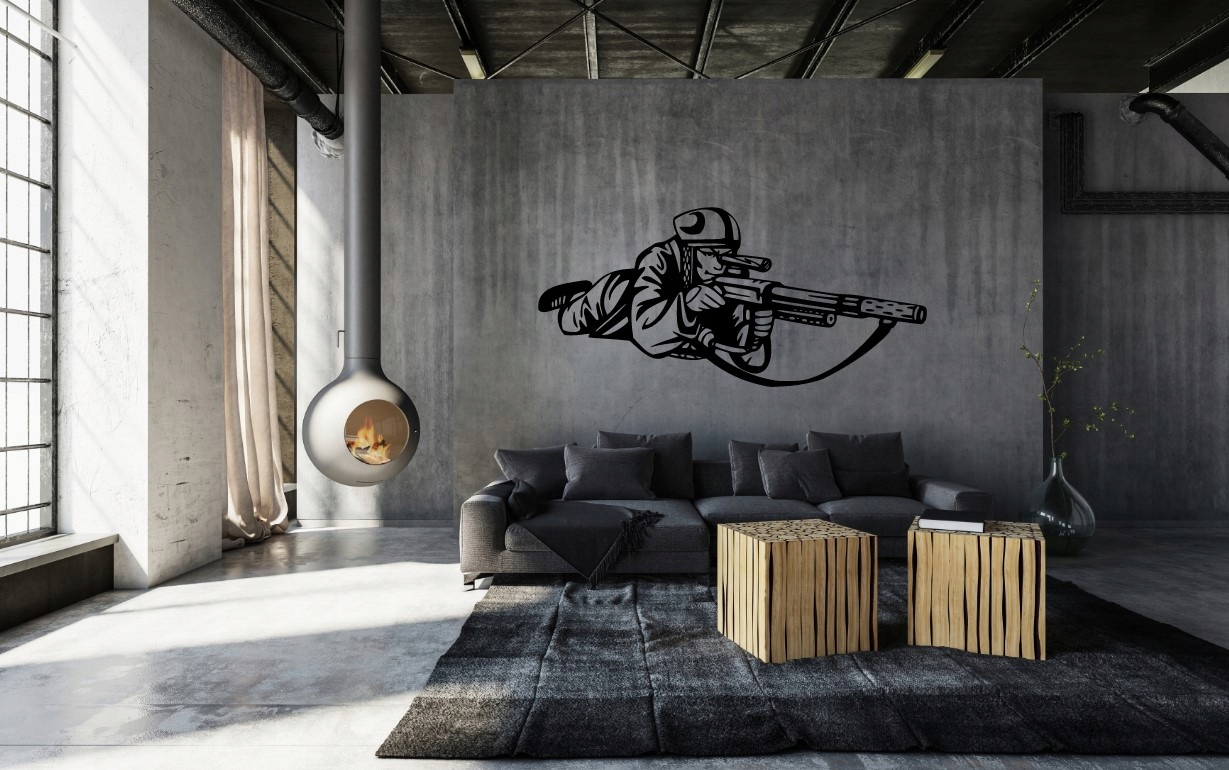 SNIPER DEKORACJA PANEL ŚCIENNY NAKLEJKA OBRAZ - obrazek 2